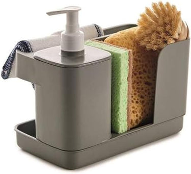 Snips, Riordinello, Organizador de Fregadero, Portaesponjas con Dispensador, Color 21 x 12 x 18 cm, Soporte para Esponjas, Color Gris, Made in Italy, 0% Libre de BPA y ftalatos